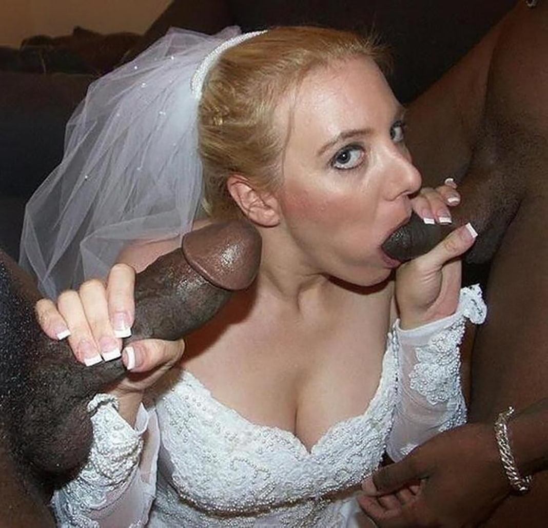 Bride taking huge black dick